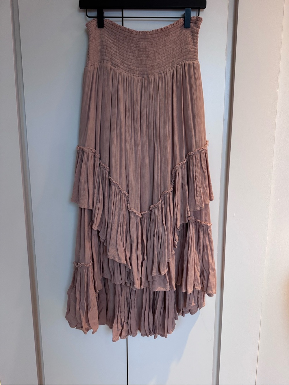 Free people taupe layers skirt size S